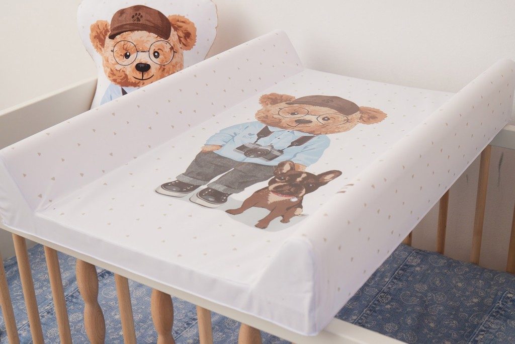 CEBA Podložka prebaľovacia 2-hranná s pevnou doskou (50x70) Comfort Fluffy Puffy Lizzy – Obrázok 6