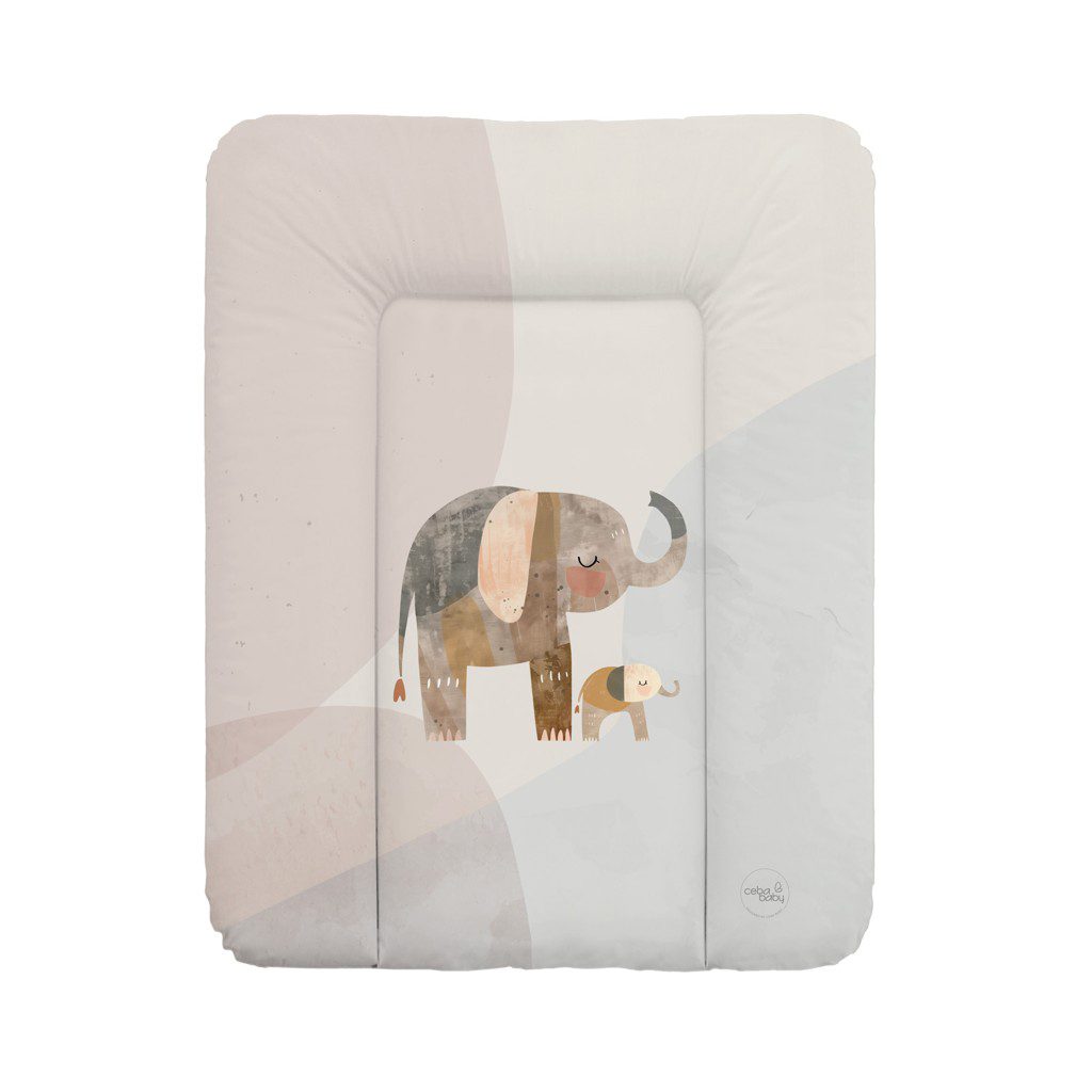CEBA Podložka prebaľovacia mäkká (50x70) Basic Elephant Family