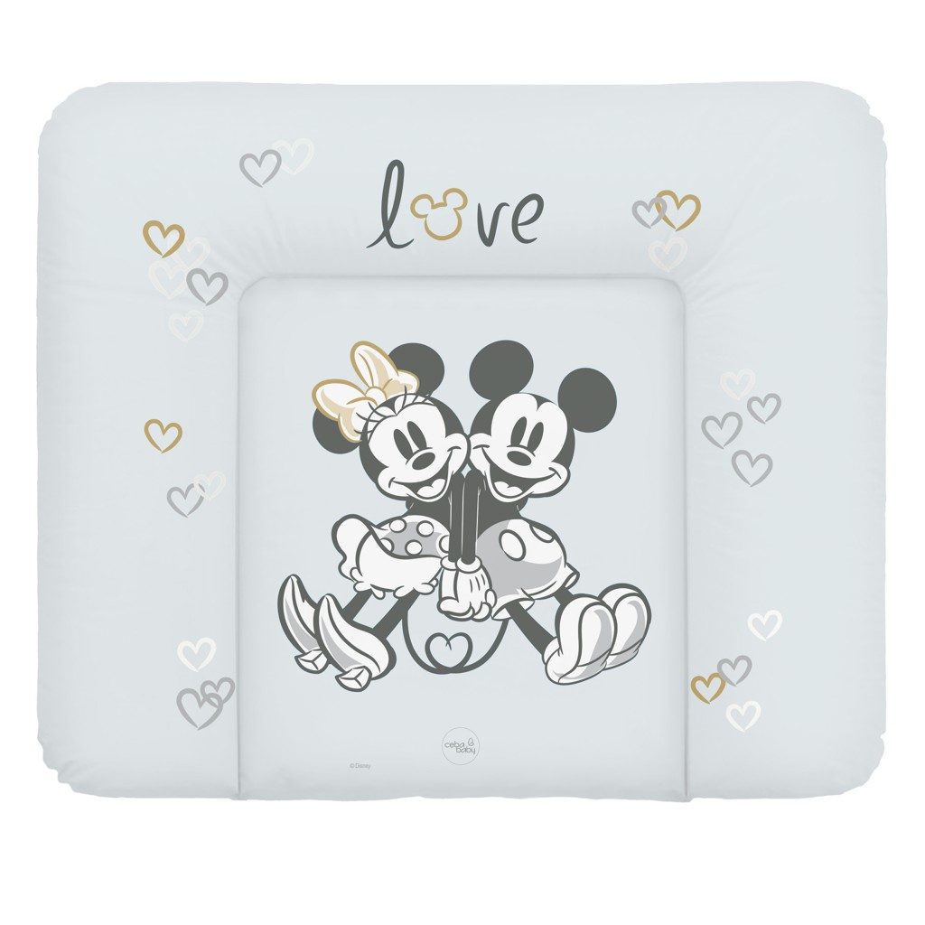CEBA Podložka prebaľovacia mäkká na komodu (85x72) Disney Minnie & Mickey Grey