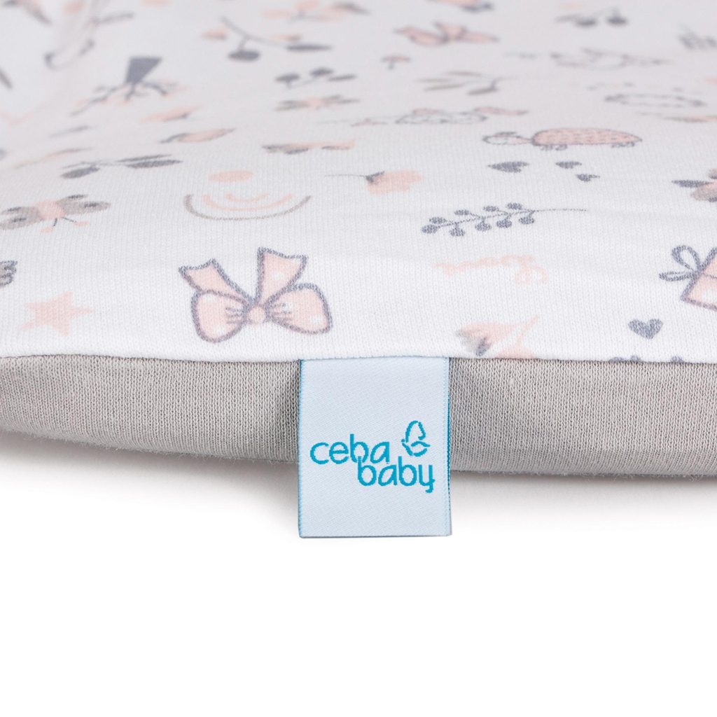 CEBA Poťah na prebaľovaciu podložku mäkkú 2 ks Candy Pink, Bird World+Light grey, Bird World – Obrázok 4