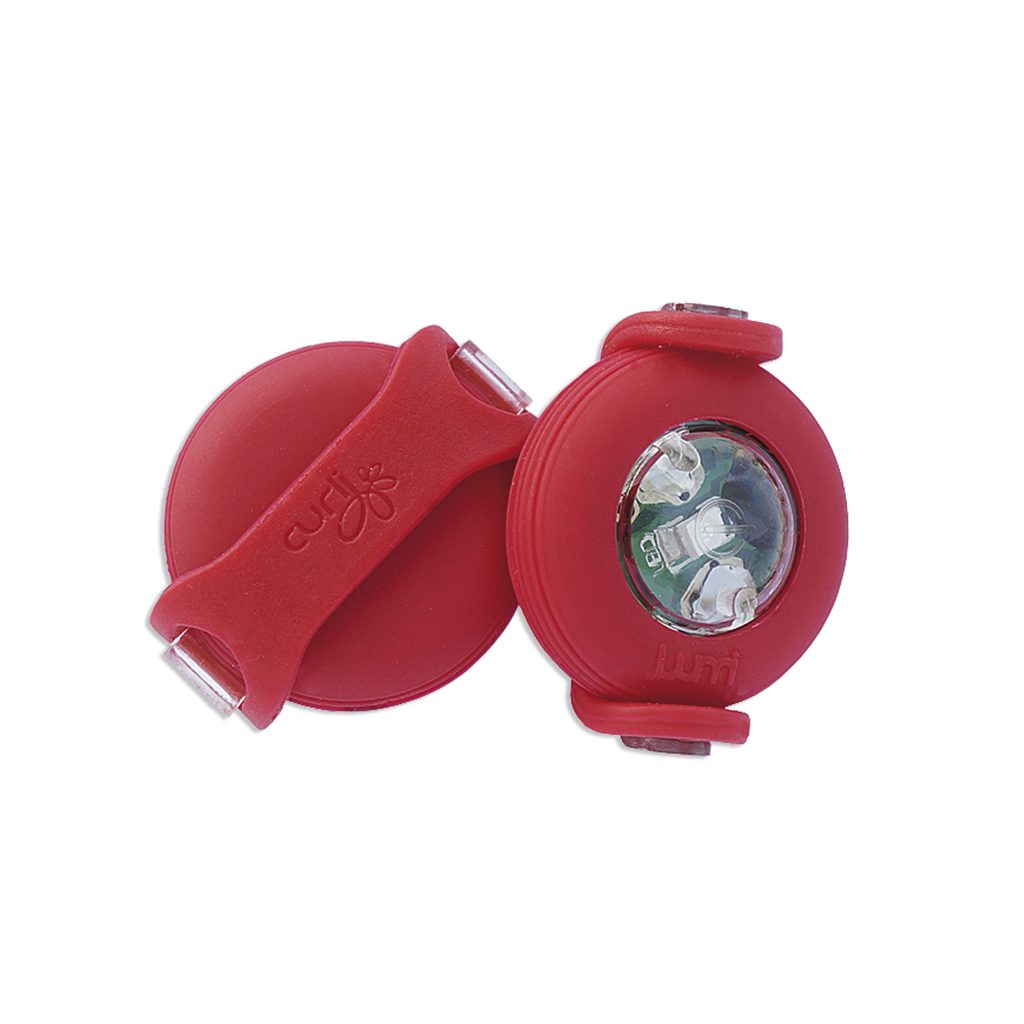 CURLI Luumi LED bezpečnostné svetielko na obojok RED – Obrázok 2