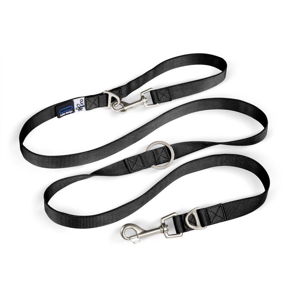 CURLI Nastaviteľné vodítko pre psov Nylon Black L 200x2cm – Obrázok 2