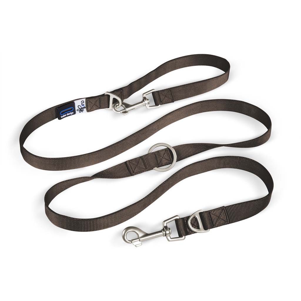 CURLI Nastaviteľné vodítko pre psov Nylon Brown L 200x2 cm – Obrázok 2