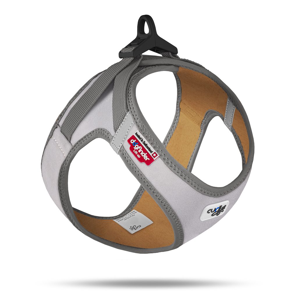 CURLI Postroj pre psov Glow Reflective Gray 3XS,1,5-3 kg