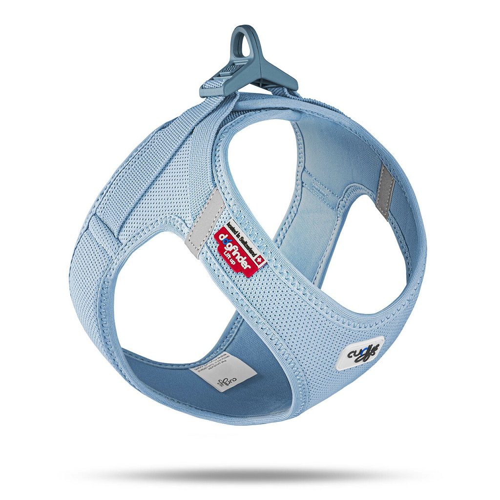 CURLI Postroj pre psov so sponou Air-Mesh Skyblue, XL, 12-18 kg – Obrázok 2