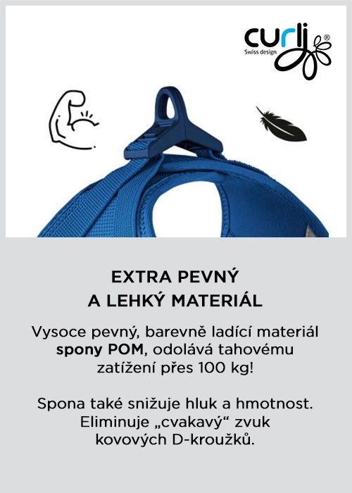 CURLI Postroj pre psov so sponou Air-Mesh Skyblue, XL, 12-18 kg – Obrázok 10