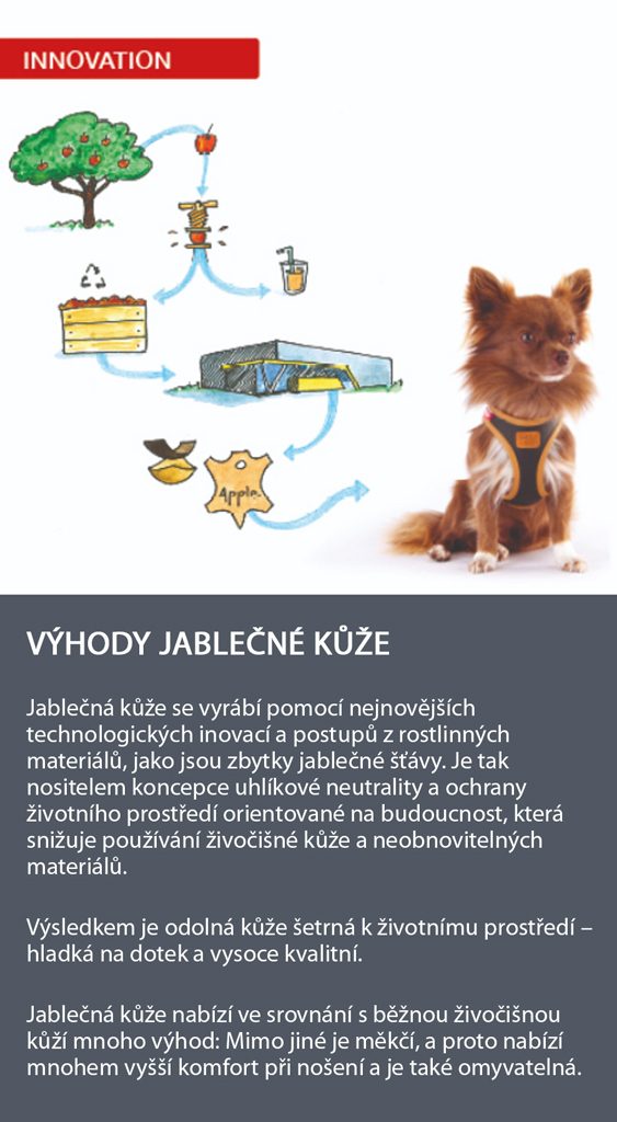 CURLI Postroj pre psov z jablčnej kože Brown S, 4-7 kg – Obrázok 7