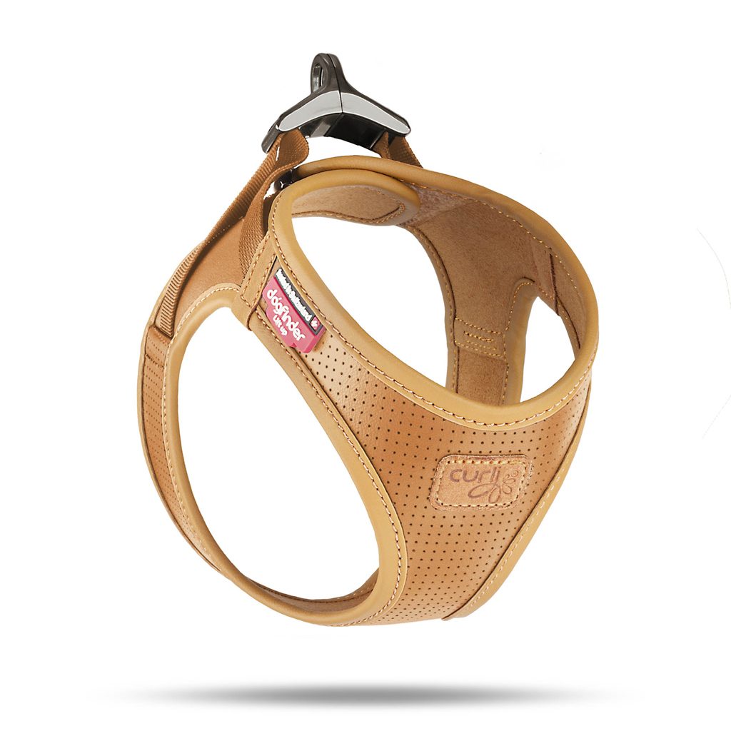 CURLI Postroj pre psov z jablčnej kože Brown XS, 3-5 kg – Obrázok 2