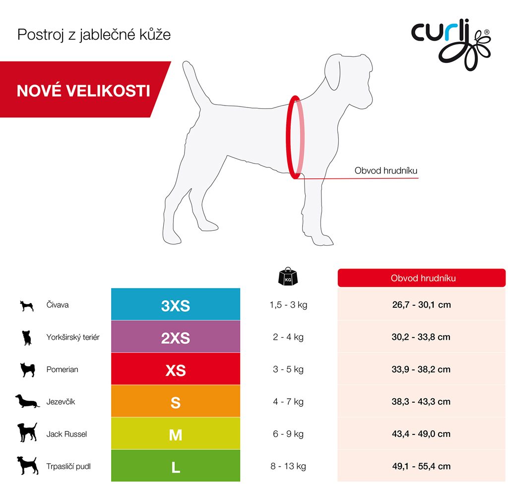 CURLI Postroj pre psov z jablčnej kože Brown XS, 3-5 kg – Obrázok 4