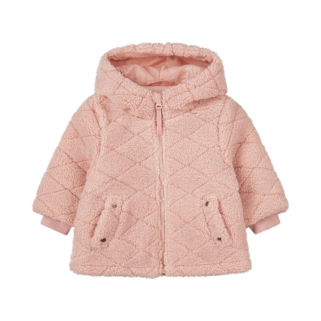DIRKJE Bunda prechodná s kapucňou na zips ružová dievča veľ.74 – Obrázok 2