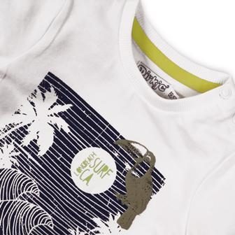DIRKJE Tričko krátky rukáv C-SO TROPICAL TOUCAN DO IT 68 White – Obrázok 4