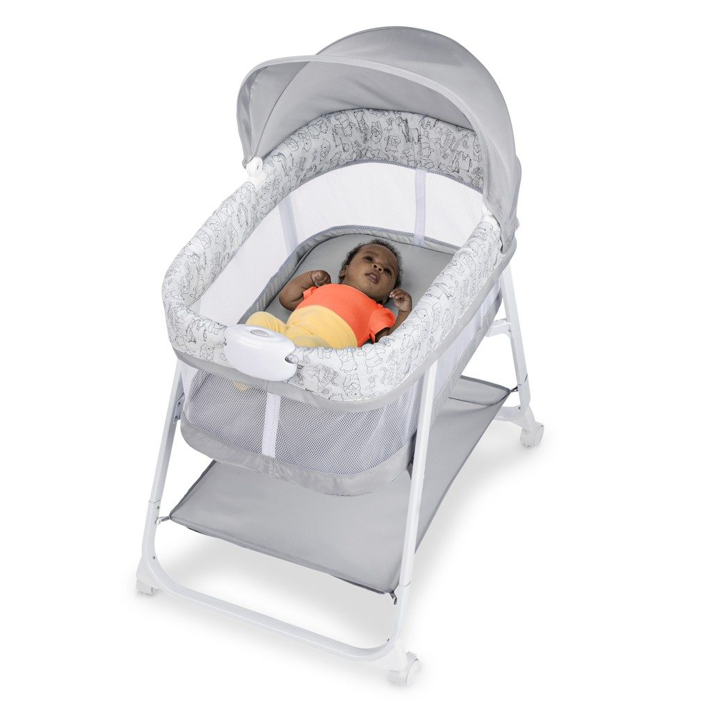 DISNEY BABY Postieľka s vibračnou jednotkou skladacia Winnie the Pooh 0m+ do 7 kg – Obrázok 3