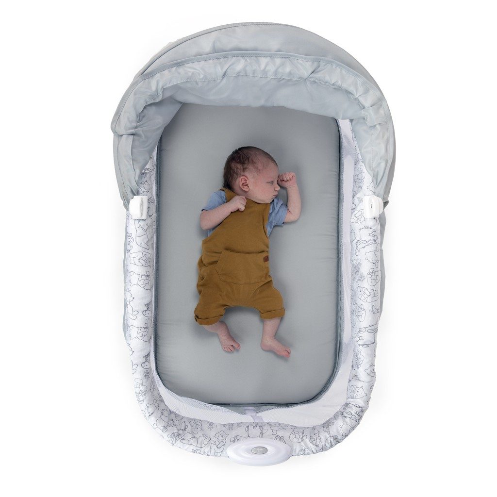 DISNEY BABY Postieľka s vibračnou jednotkou skladacia Winnie the Pooh 0m+ do 7 kg – Obrázok 5
