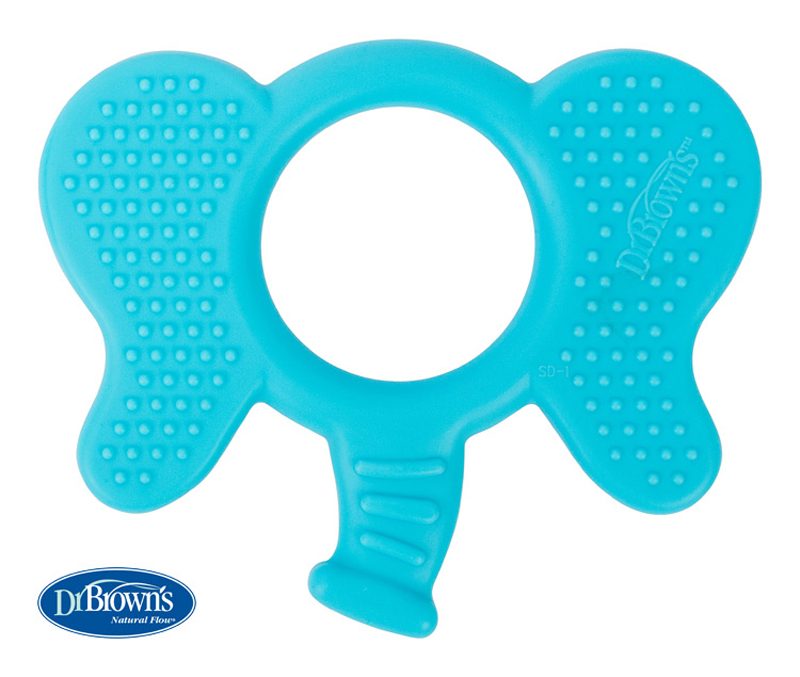 DR.BROWN'S Hryzačka FlexeesFriends 3m+ modré – Obrázok 2