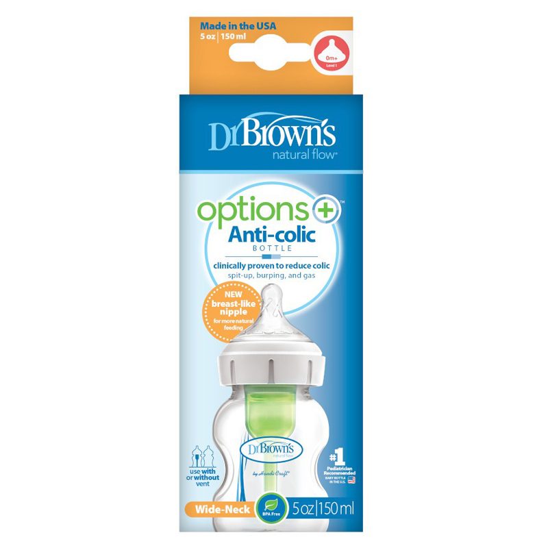 DR.BROWN'S Fľaša antikolik Options+ široké hrdlo 150 ml plast – Obrázok 3