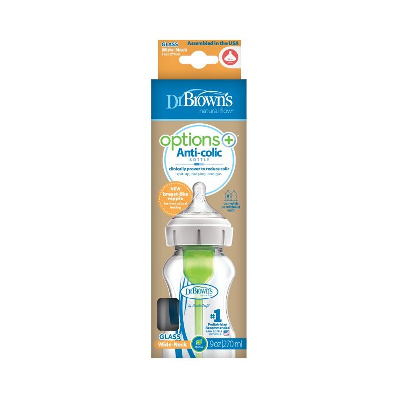 DR.BROWN'S Fľaša antikolik Options+ široké hrdlo 270 ml sklo – Obrázok 4
