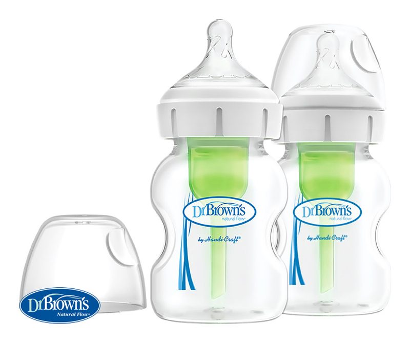 DR.BROWN'S Fľaša antikolik Options+ široké hrdlo 2x150 ml plast – Obrázok 2