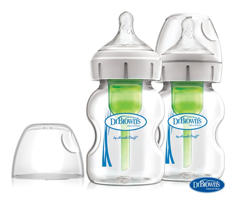 DR.BROWN'S Fľaša antikolik Options+ široké hrdlo 2x150 ml sklo – Obrázok 2