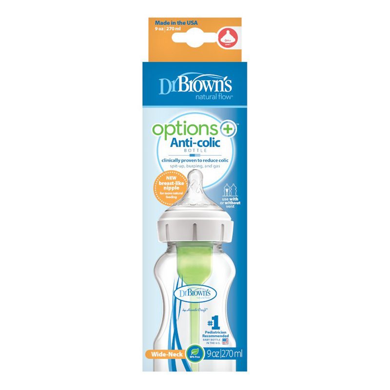 DR.BROWN'S Fľaša antikolik Options+ široké hrdlo 2x270 ml plast – Obrázok 3
