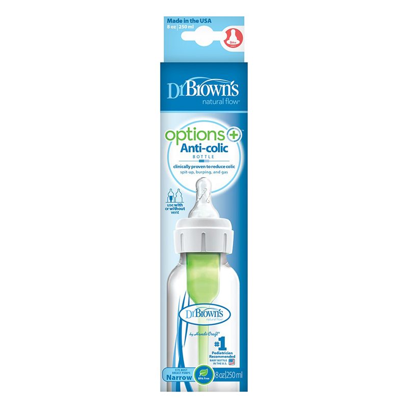 DR.BROWN'S Fľaša antikolik Options+ úzka 2x250 ml plast – Obrázok 3