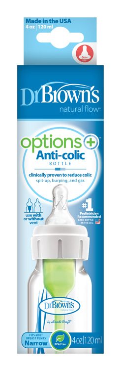 DR.BROWN'S Fľaša dojčenská Anti-colic Options+ 120ml BPA FREE – Obrázok 3