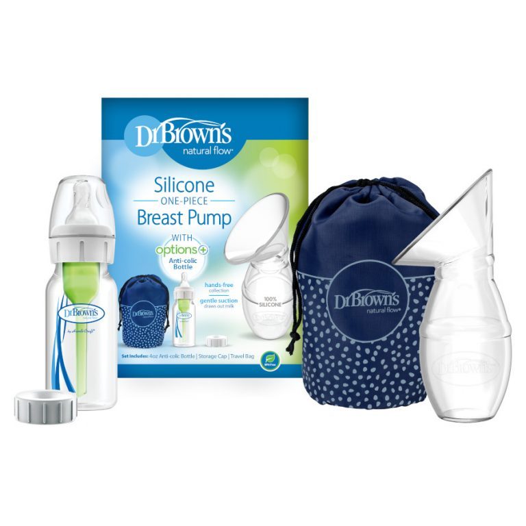 DR.BROWN'S Set Zberač materského mlieka + Hryzačka Flexees Friends chobotnica – Obrázok 6