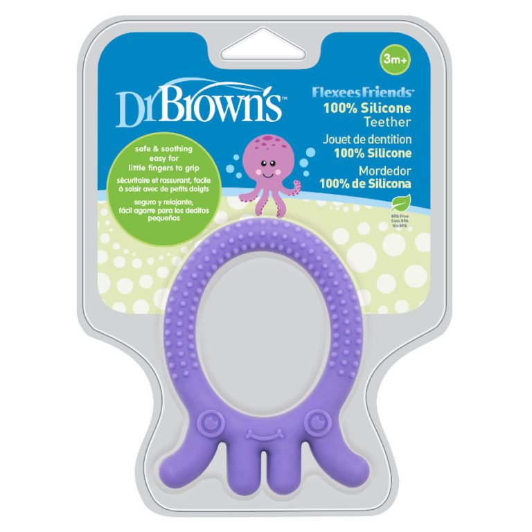 DR.BROWN'S Set Zberač materského mlieka + Hryzačka Flexees Friends chobotnica – Obrázok 10