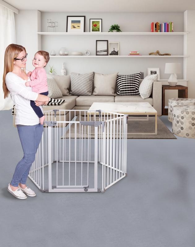 DREAMBABY Ohrádka bezpečnostná 3v1 biela – Obrázok 8