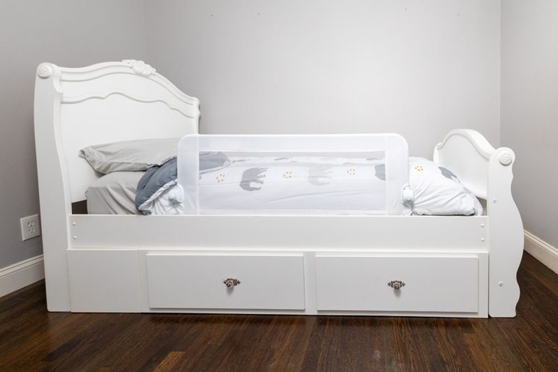 DREAMBABY Zábrana bezpečnostná Maggie na posteli Extra veľká 110x50 cm biela – Obrázok 5