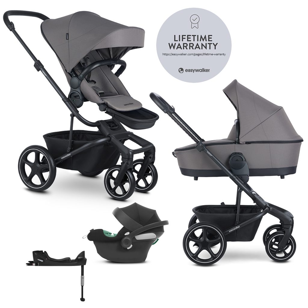 EASYWALKER Kočík kombinovaný Harvey⁵ 2v1 Pebble Grey LITE RWS + CYBEX Aton B2 i-Size + základňa – Obrázok 2