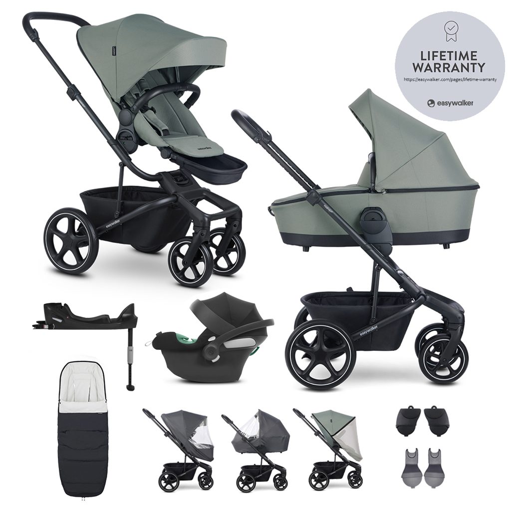 EASYWALKER Kočík kombinovaný Harvey⁵ Agave Green XXL RWS + CYBEX Aton B2 i-Size + základňa – Obrázok 2