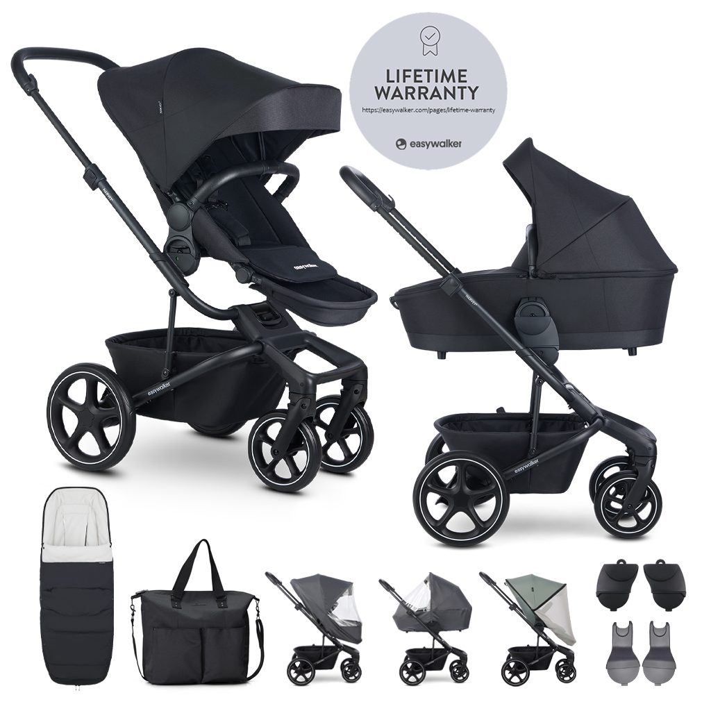 EASYWALKER Kočík kombinovaný Harvey⁵ Midnight Black XXL RWS