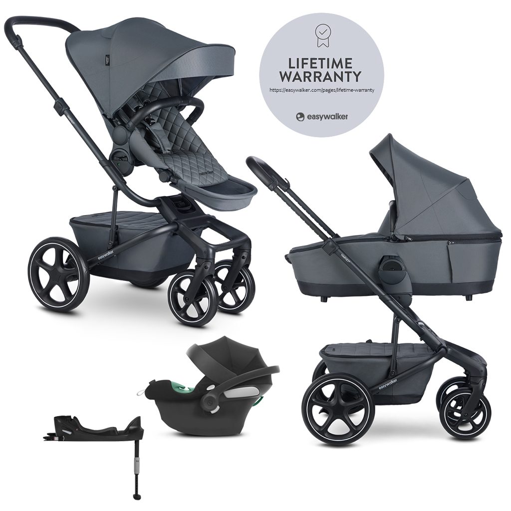 EASYWALKER Kočík kombinovaný Harvey⁵ Premium 2v1 Mineral Grey LITE RWS + CYBEX Aton B2 i-Size – Obrázok 2