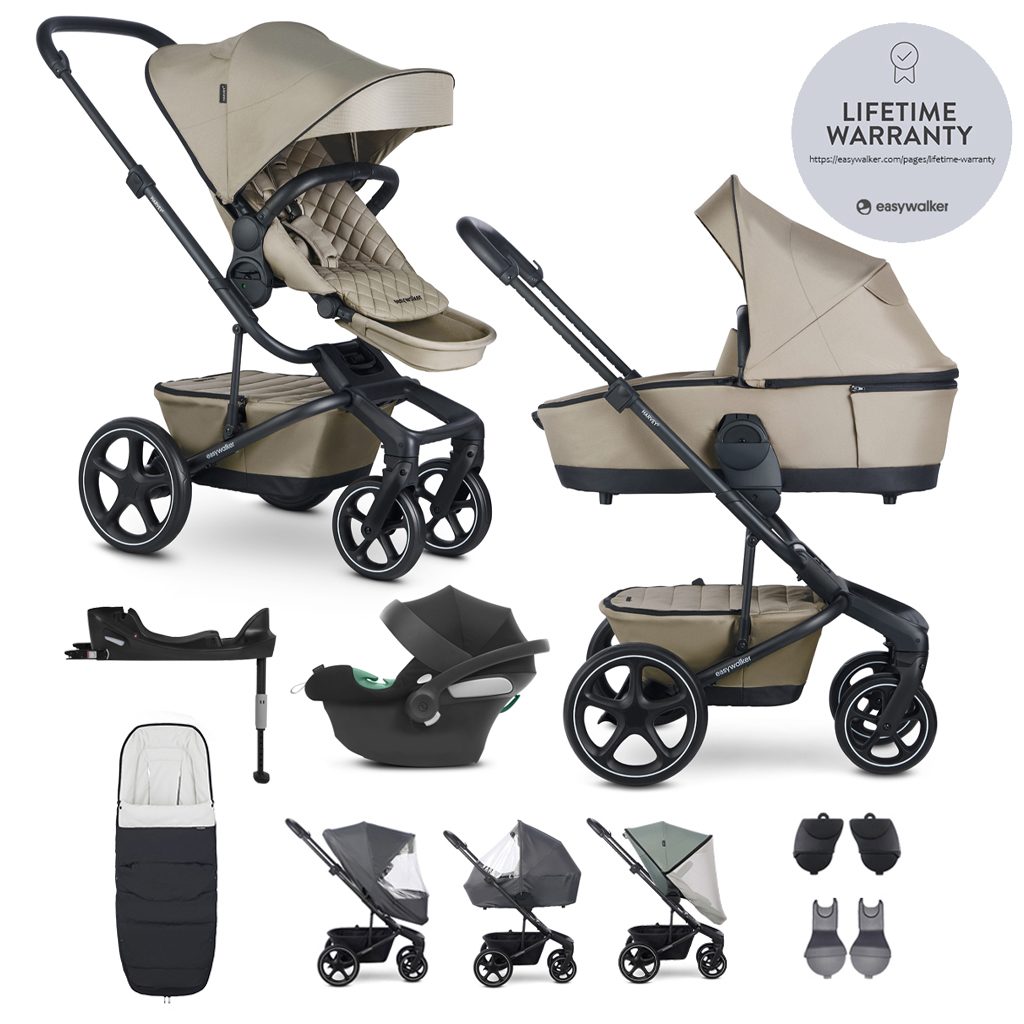 EASYWALKER Kočík kombinovaný Harvey⁵ Premium Pearl Taupe XXL RWS + CYBEX Aton B2 i-Size – Obrázok 2