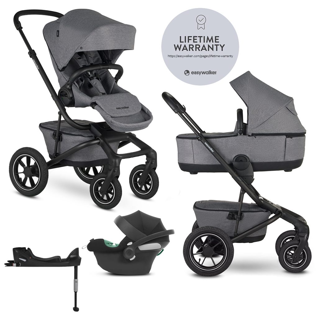 EASYWALKER Kočík kombinovaný Jimmey 2v1 Iris Grey LITE AIR + CYBEX Aton B2 i-Size + základňa – Obrázok 2