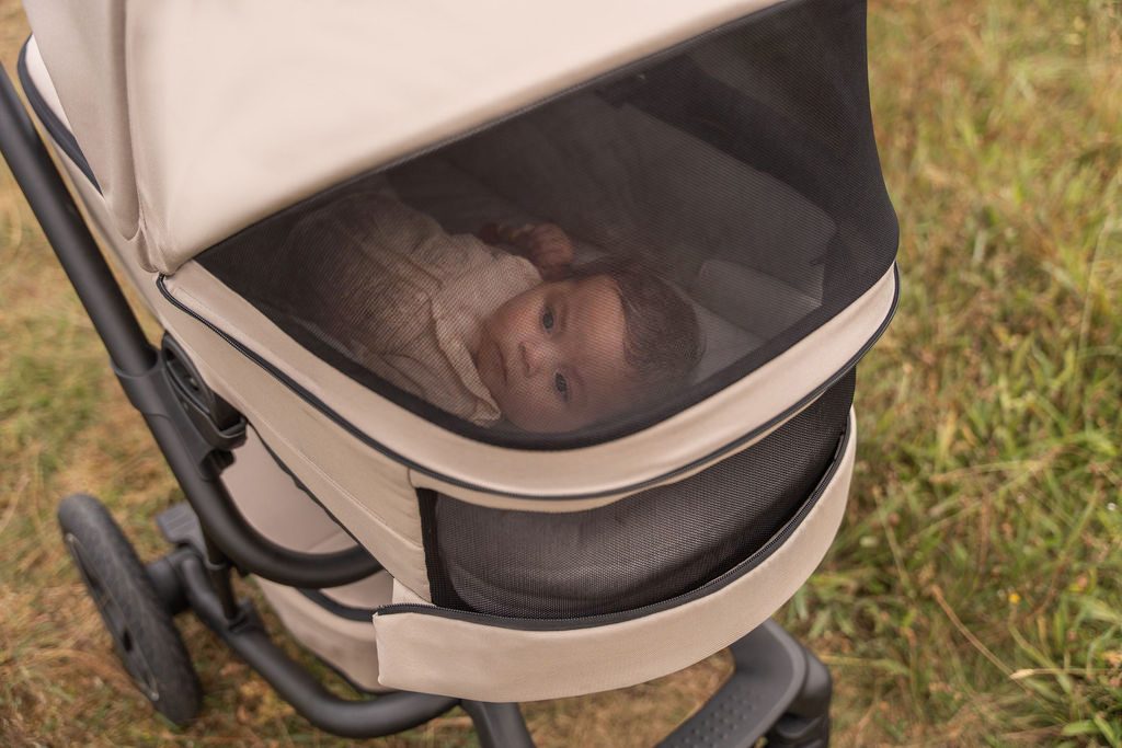 EASYWALKER Kočík kombinovaný Jimmey Explore Pearl Taupe AIR + CYBEX Aton B2 i-Size + základňa – Obrázok 21