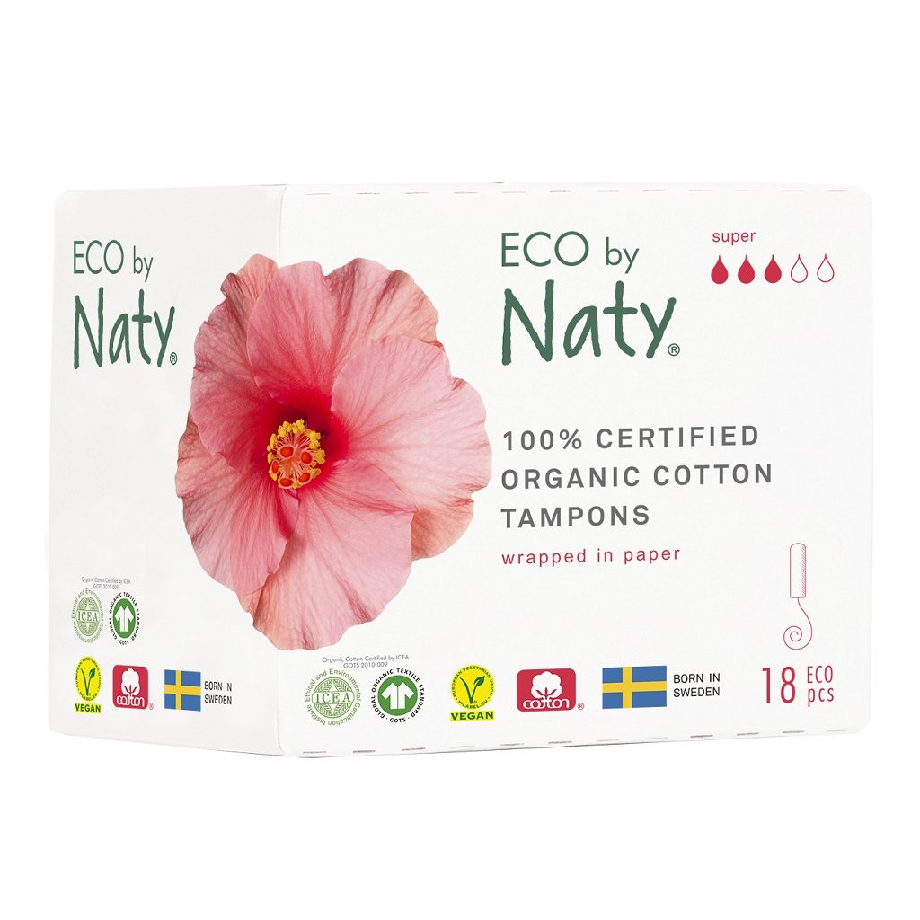 ECO BY NATY Dámske tampóny (18 ks) - super – Obrázok 2