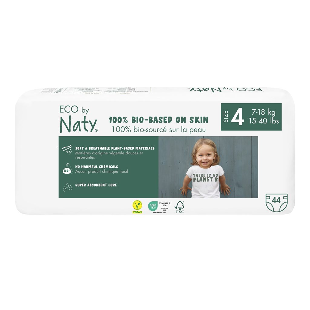 ECO BY NATY Plienky jednorazové 4 (7-18 kg) 44 ks - ECONOMY PACK – Obrázok 2
