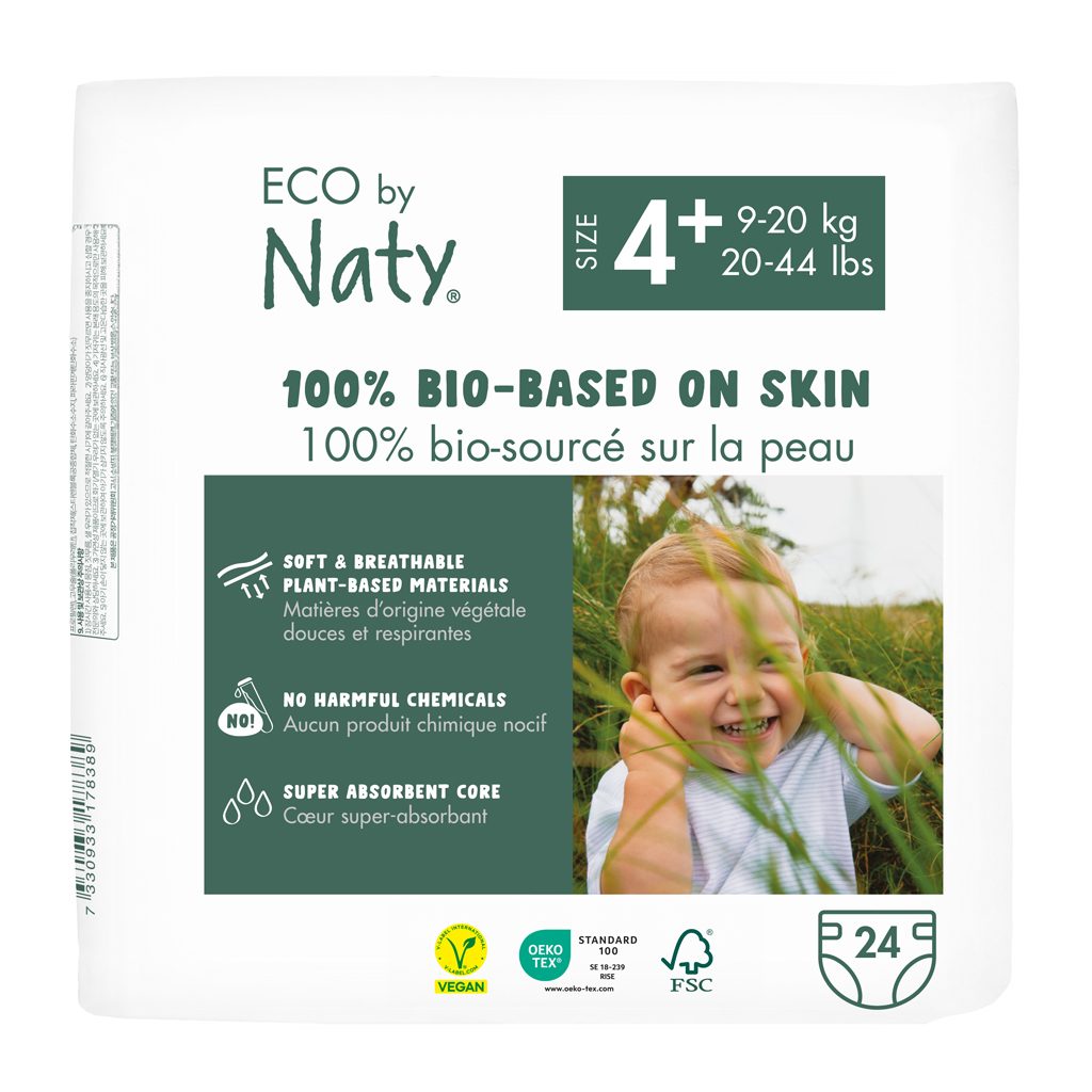 ECO BY NATY Plienky jednorazové 4+ (9-20 kg) 24 ks – Obrázok 2