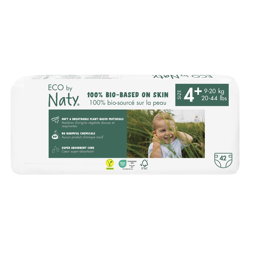 ECO BY NATY Plienky jednorazové 4+ (9-20 kg) 42 ks - ECONOMY PACK – Obrázok 2