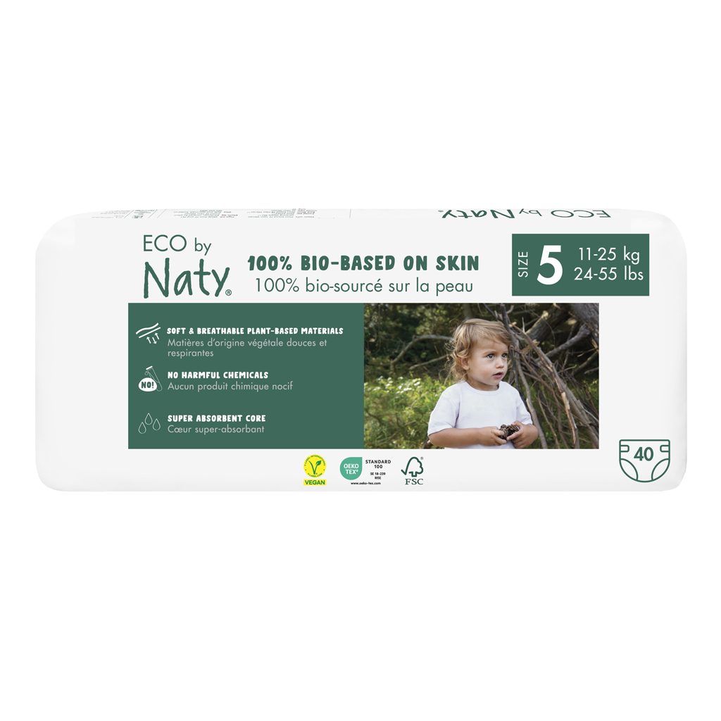 ECO BY NATY Plienky jednorazové 5 (11-25 kg) 40 ks - ECONOMY PACK – Obrázok 2