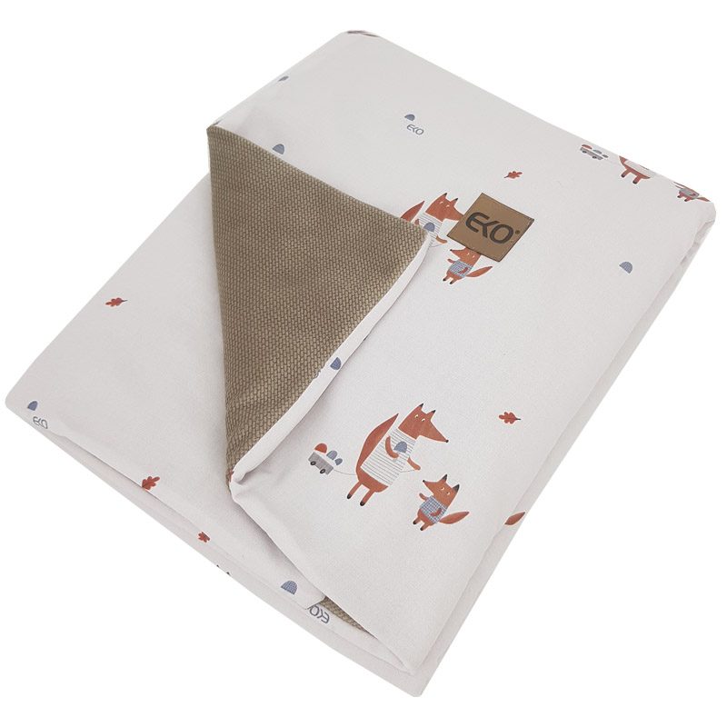 EKO Deka bavlnená obojstranná podšitá velvet Fox 100x80cm – Obrázok 2