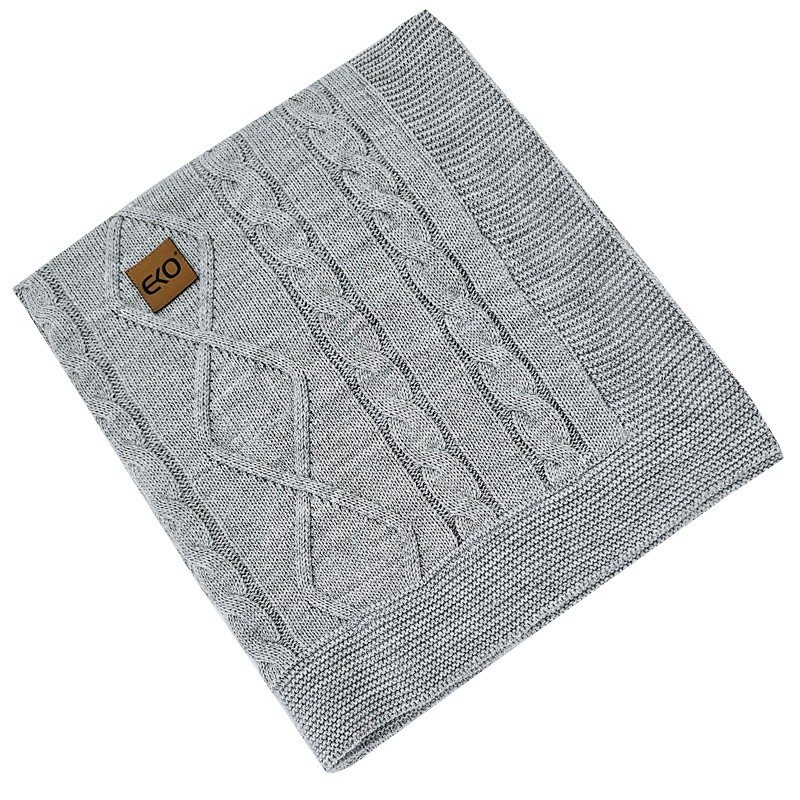EKO Deka kašmírová s velúrovou podšívkou Grey 100x80 cm – Obrázok 3