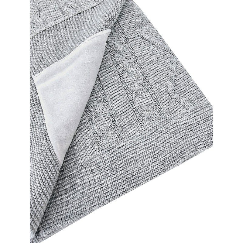 EKO Deka kašmírová s velúrovou podšívkou Grey 100x80 cm – Obrázok 5