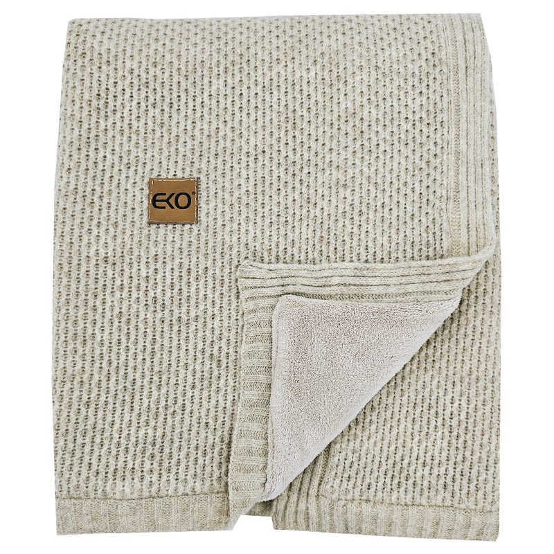 EKO Deka pletená s podšívkou Beige 100x80 cm – Obrázok 2