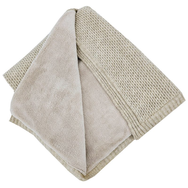 EKO Deka pletená s podšívkou Beige 100x80 cm – Obrázok 4