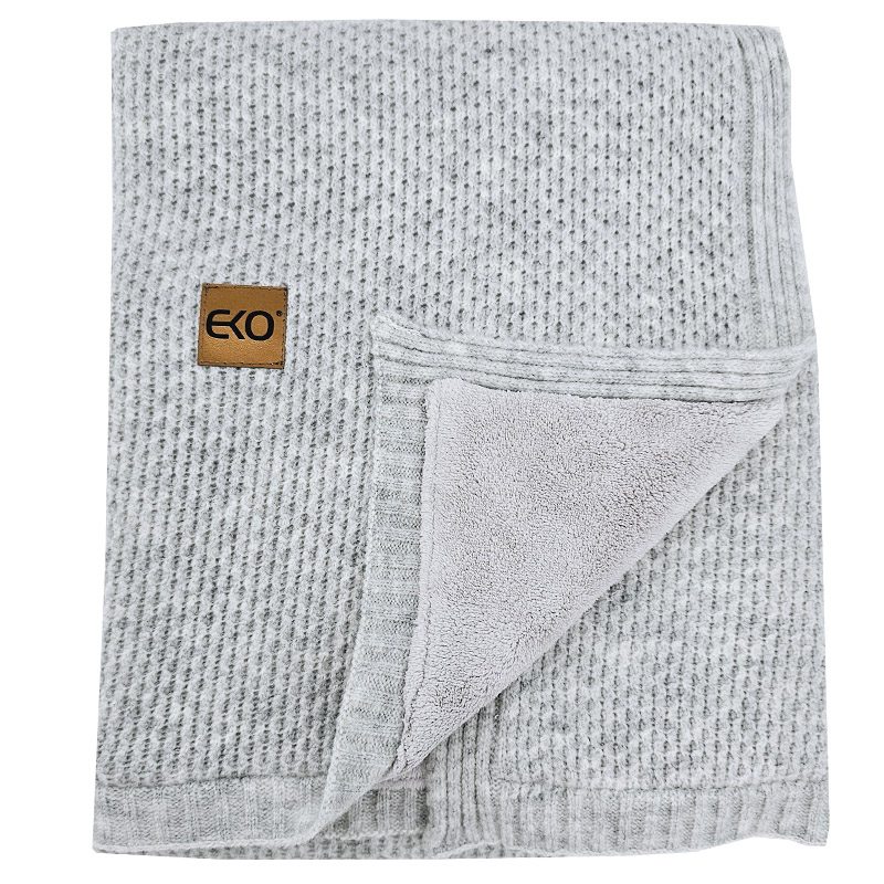 EKO Deka pletená s podšívkou Grey 100x80 cm – Obrázok 2