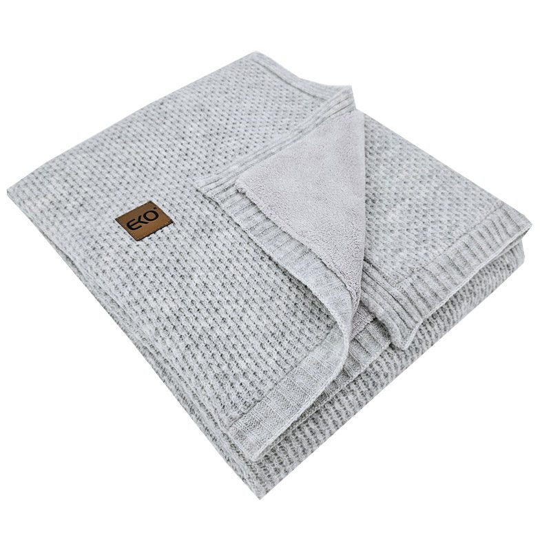 EKO Deka pletená s podšívkou Grey 100x80 cm – Obrázok 3