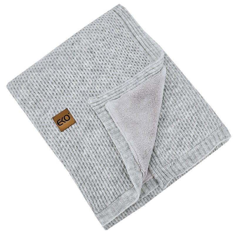 EKO Deka pletená s podšívkou Grey 100x80 cm – Obrázok 6