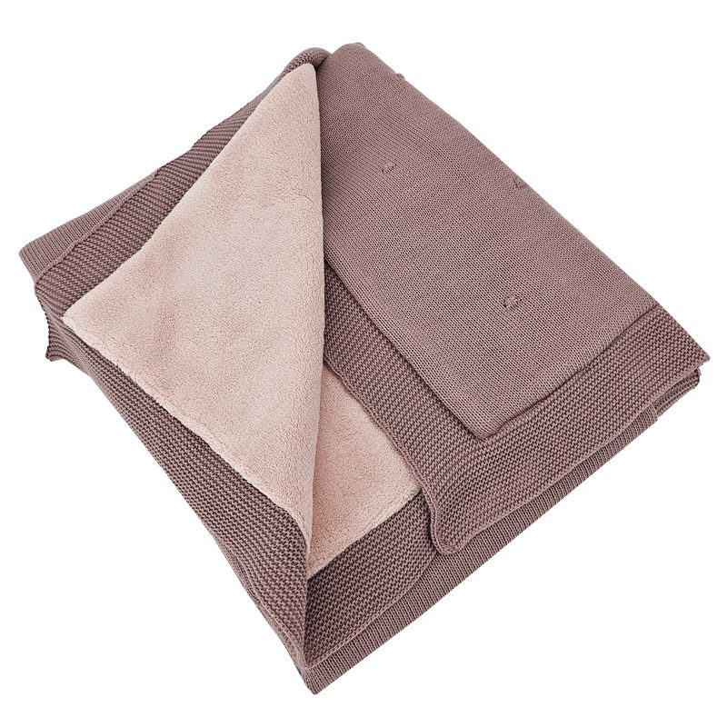 EKO Deka pletená s podšívkou Lilac 100x80 cm – Obrázok 4